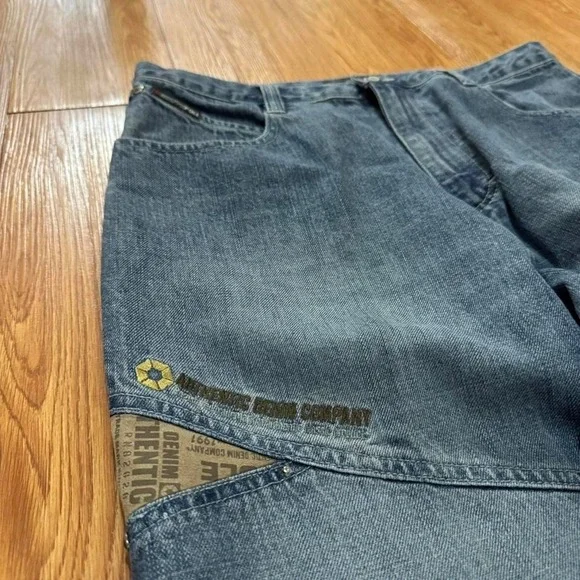 SouthPole Jeans Baggy Patchwork Y2K Skater Rare Denim Size 34 34x31 - Picture 3 of 8